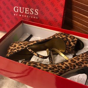 Guess by Marciano leopard & patent Mary Janes 7.5